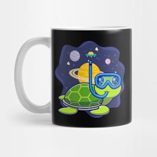 Space Turtle Funny Mug